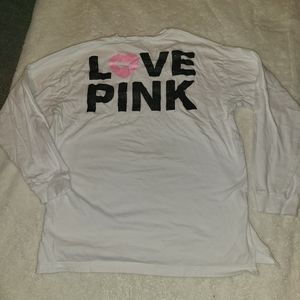 Victory secret love long sleeve shirt size lg